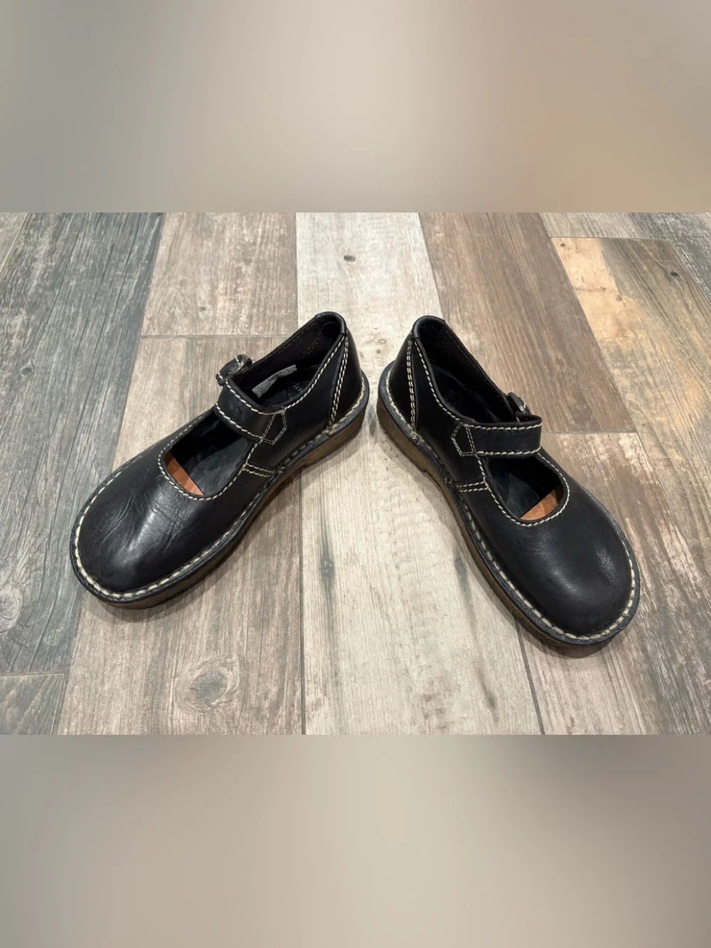 Duckfeet Himmerland Mary Jane Shoes Black Leather Buckle Womens Size EU 38 US 8
